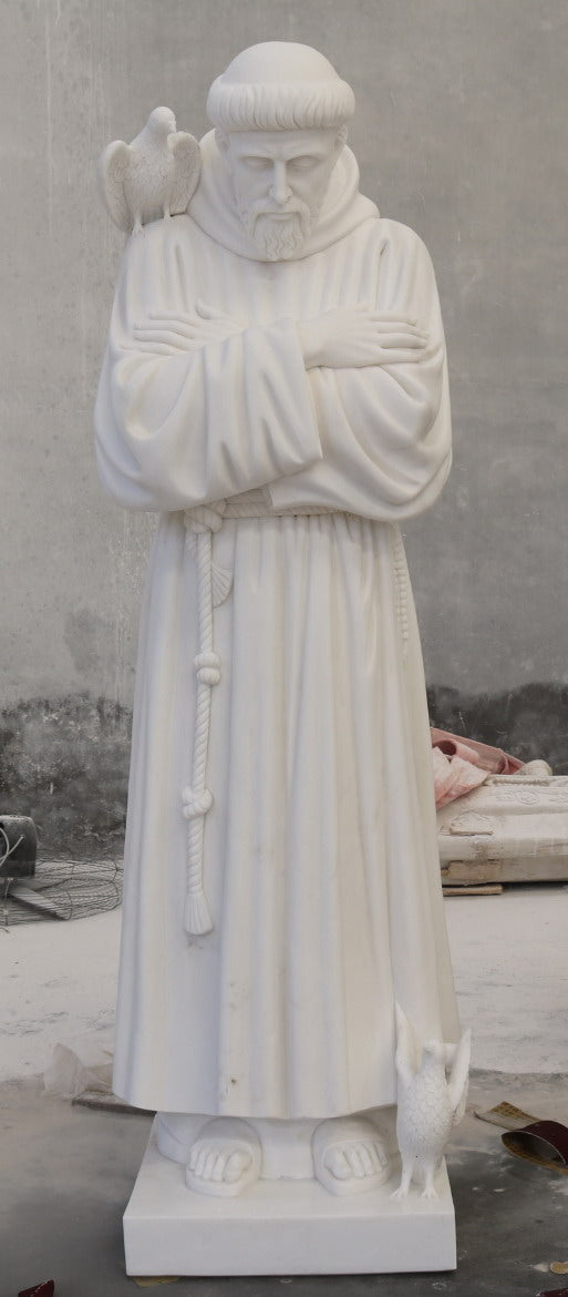 Marble Statue - St. Francis of Assisi