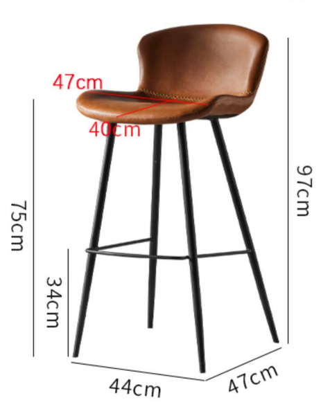 BEN Leather Bar Counter Chair