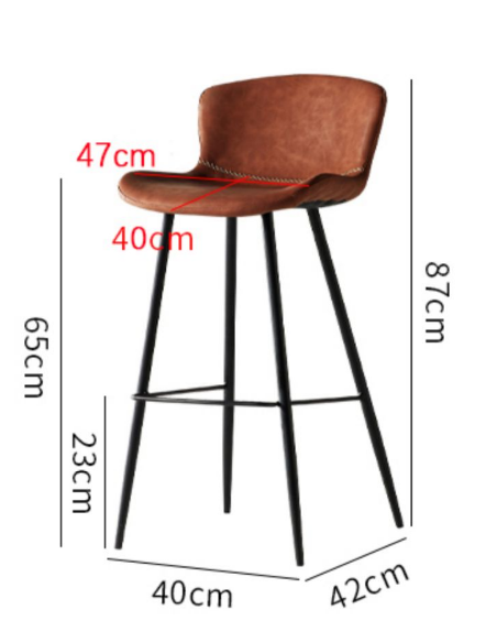 BEN Leather Bar Counter Chair