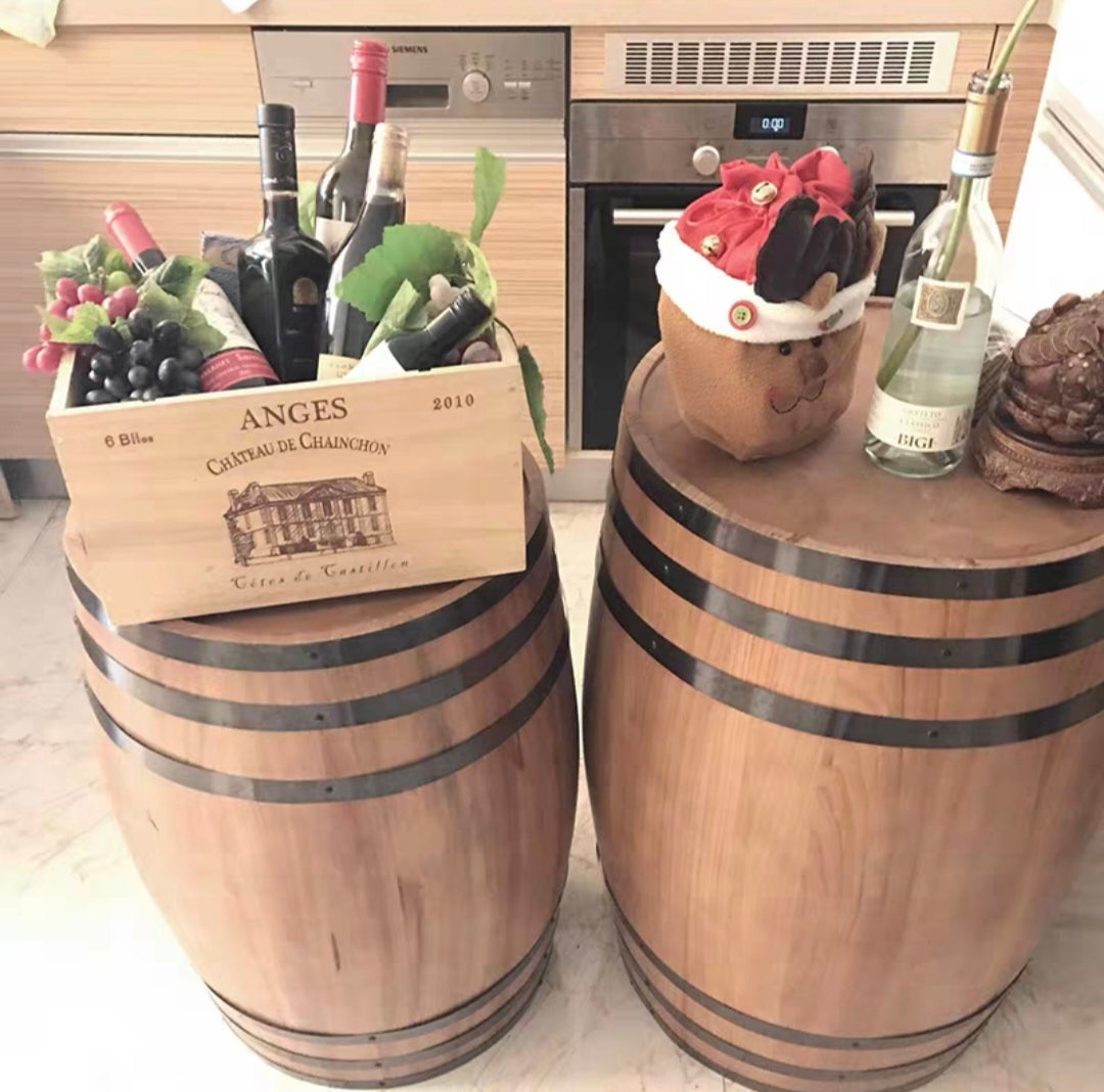 ILD Wooden Barrel Decor