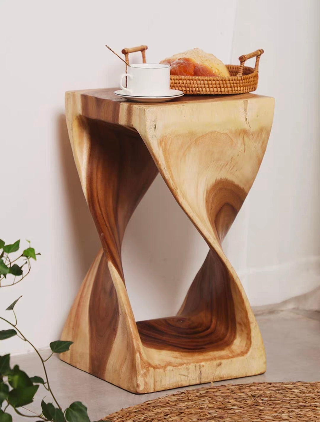ILD Wooden Side Table Stool