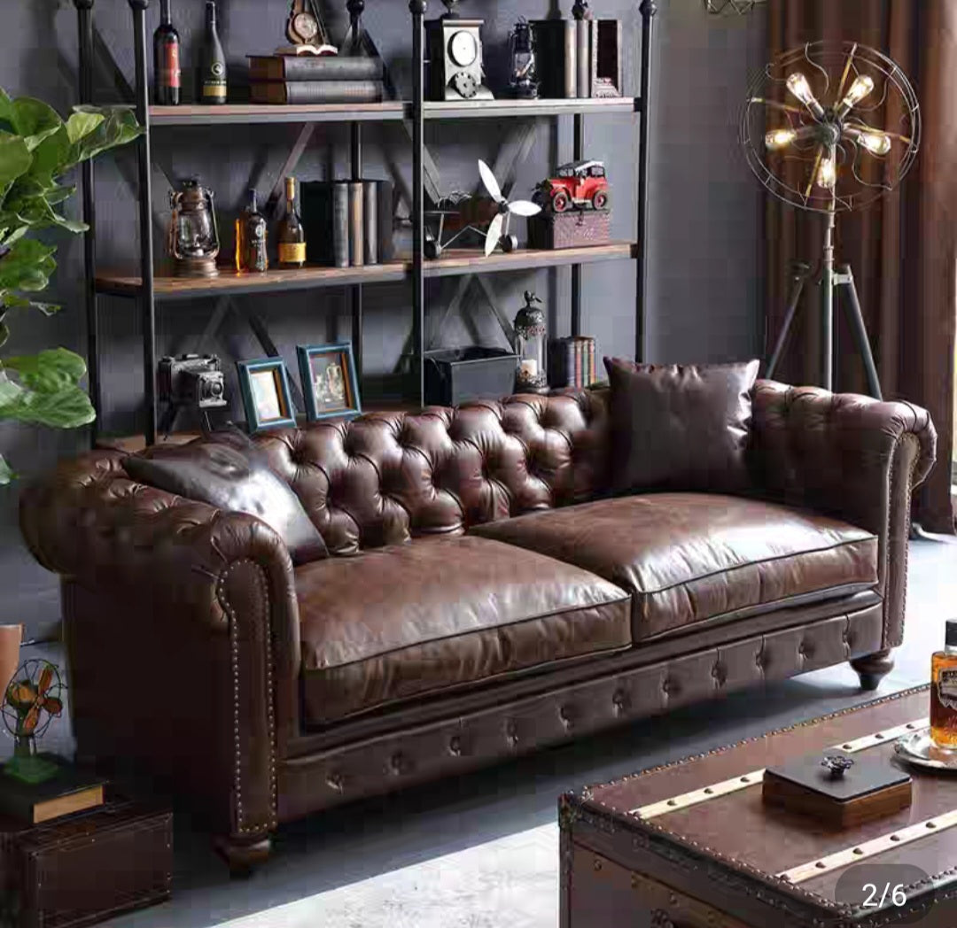 KAG 3-Seater Leather Sofa